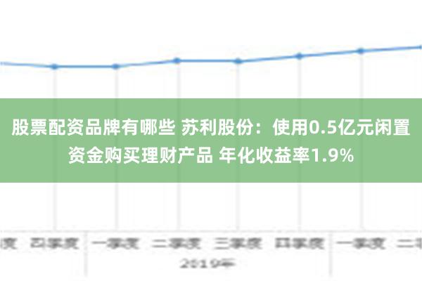 股票配资品牌有哪些 苏利股份：使用0.5亿元闲置资金购买理财产品 年化收益率1.9%