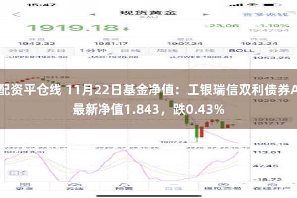 配资平仓线 11月22日基金净值：工银瑞信双利债券A最新净值1.843，跌0.43%